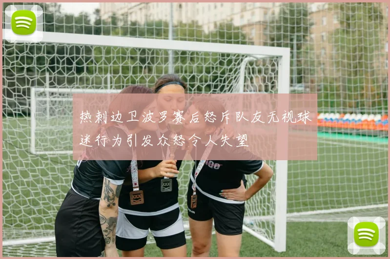 热刺边卫波罗赛后怒斥队友无视球迷行为引发众怒令人失望